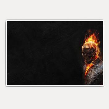 Ghost Rider Fire Skull Movie 18x12 Paper Print Abstract