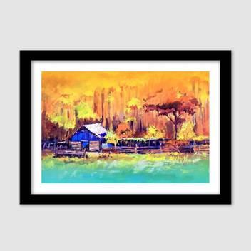 Scenery Painting Nature Glass Photographic Paper - Raviraj Kumbhar posters  - Pop Art posters in India - Buy art, film, design, movie, music, nature  and educational paintings/wallpapers at Flipkart.com