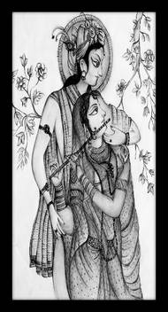 Lord Krishna And Radha Fine Art Print Abstract Posters In India