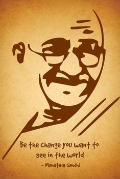 Design Merchants Mahatma Gandhi Inspiration Paper Print Poster