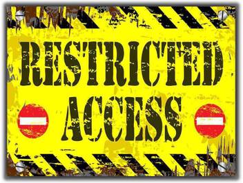 Sign Restricted Access 0723 Poster Photographic Paper Abstract
