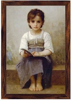 The Difficult Lesson Canvas Art William Adolphe Bouguereau