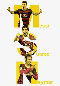 Athah Designs Msn Messi Suarez Neymar Fine Quality Sports Wall Poster Amazon In Home Kitchen