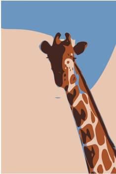 Ananyadesigns Wall Poster Abstract Giraffe Default Wall Keshava