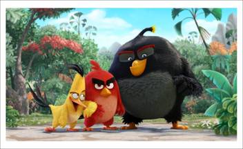 Decor Villa Three Angry Birds Wall Poster Paper Print