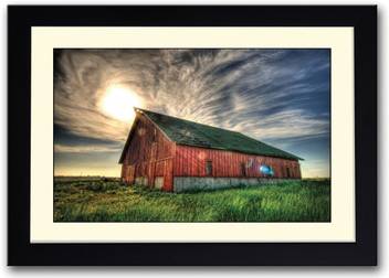 Athah Poster Beautiful Farm Shed And Sky Fine Art Print Paper