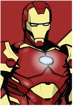 Athah Comic Poster Iron Man Gimme Red Paper Print Paper Print