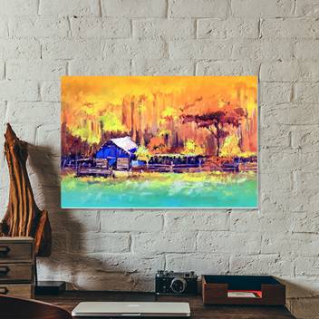 Scenery Painting Nature Rolled Canvas Canvas Art Raviraj Kumbhar