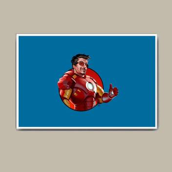 Minimal Ironman Wall Hang Fine Art Print Abstract Posters In