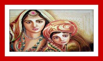 Mother Son Painting Fine Art Print Abstract Posters In India
