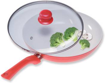 Telebuy Ceramicore Taper Fry Pan 24 Cm Diameter With Lid Price In India Buy Telebuy Ceramicore Taper Fry Pan 24 Cm Diameter With Lid Online At Flipkart Com