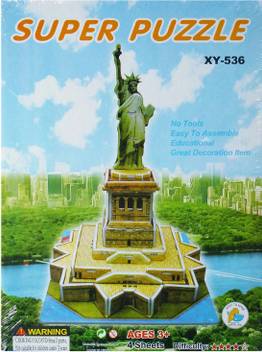 Hrinkar Junior Puzzles 3d Paper Statue Of Liberty Xy 536 Toy For