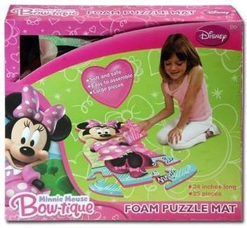 Disney Minnie Mouse Bow Tique 25 Piece Floor Foam Mat Minnie