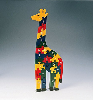 wooden giraffe alphabet puzzle