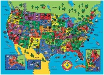 Great American Puzzle Faces And Places The United States Of America Faces And Places The United States Of America Shop For Great American Puzzle Products In India Toys For 3 12