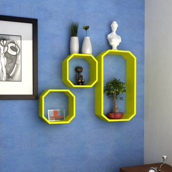 Driftingwood Octagon Shape Mounted Set Of 3 Rack Shelves Shelf High Quality Wooden Home Decor Wall Shelf Wooden Wall Shelf Price In India Buy Driftingwood Octagon Shape Mounted Set Of 3 Rack