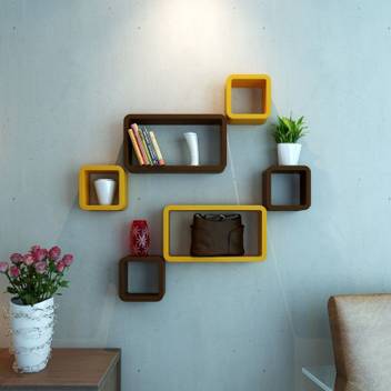 Decoration Shop Decoration Shop Wall Shelf Set Of Six Cube