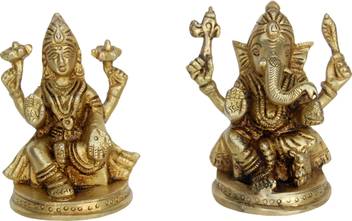 Aakrati Charbhuji Laxmi Gnesha Brass Statue Decorative Showpiece 8 Cm Price In India Buy Aakrati Charbhuji Laxmi Gnesha Brass Statue Decorative Showpiece 8 Cm Online At Flipkart Com