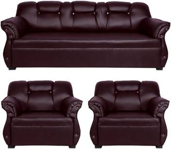Homestock Leatherette 3 1 Brown Sofa Set Price In India 1 Brown Sofa Set Price In India