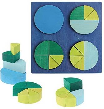 Grimm S Spiel And Holz Design Wooden Fraction Circles In Blue Wooden Fraction Circles In Blue Shop For Grimm S Spiel And Holz Design Products In India Flipkart Com