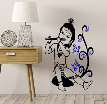 Rng Medium Krishna Creativity Wall Stickers In Gud Quality Sticker