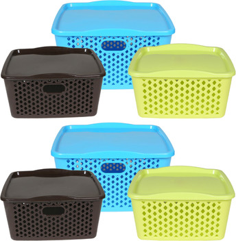 big storage baskets with lids