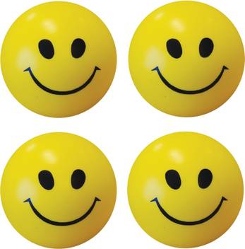 bgroovy smiley face squeeze stress ball set of 4 3 inch