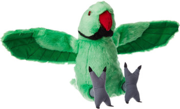 green parrot soft toy