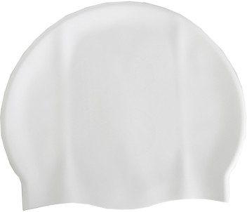 white swimming hat