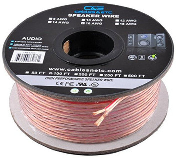 100/'ft feet 18 awg ag Gauge Audio Speaker Wire Cable