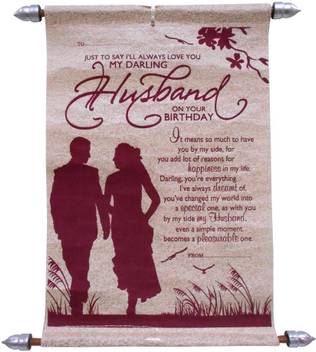 Natali Traders Husband Birthday Scroll Card Greeting Card Price