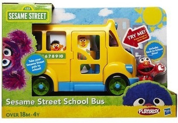 sesame street school bus toy