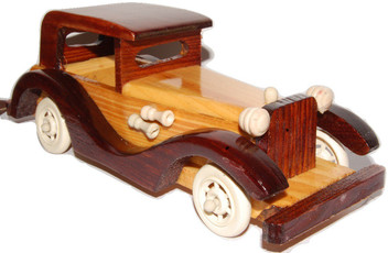 vintage wooden car