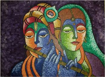 Fashionic Asian Modern Hand Draw Art Oil Painting Canvas Religion