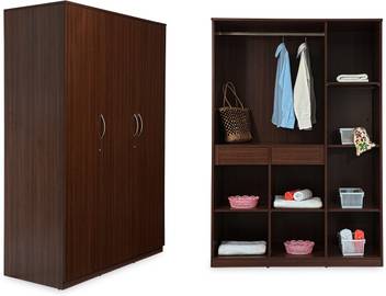 Durian Krish 56001 3 Door Engineered Wood 3 Door Wardrobe Price In India Buy Durian Krish 56001 3 Door Engineered Wood 3 Door Wardrobe Online At Flipkart Com