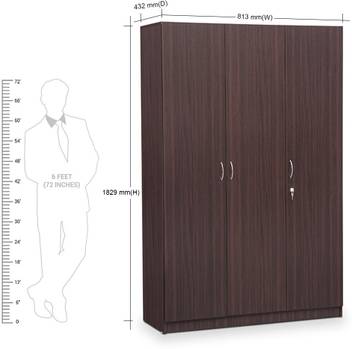 Hometown Willy Engineered Wood 2 Door Wardrobe