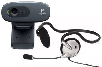 Logitech C270h Hd Webcam With Headphone Logitech Flipkart Com
