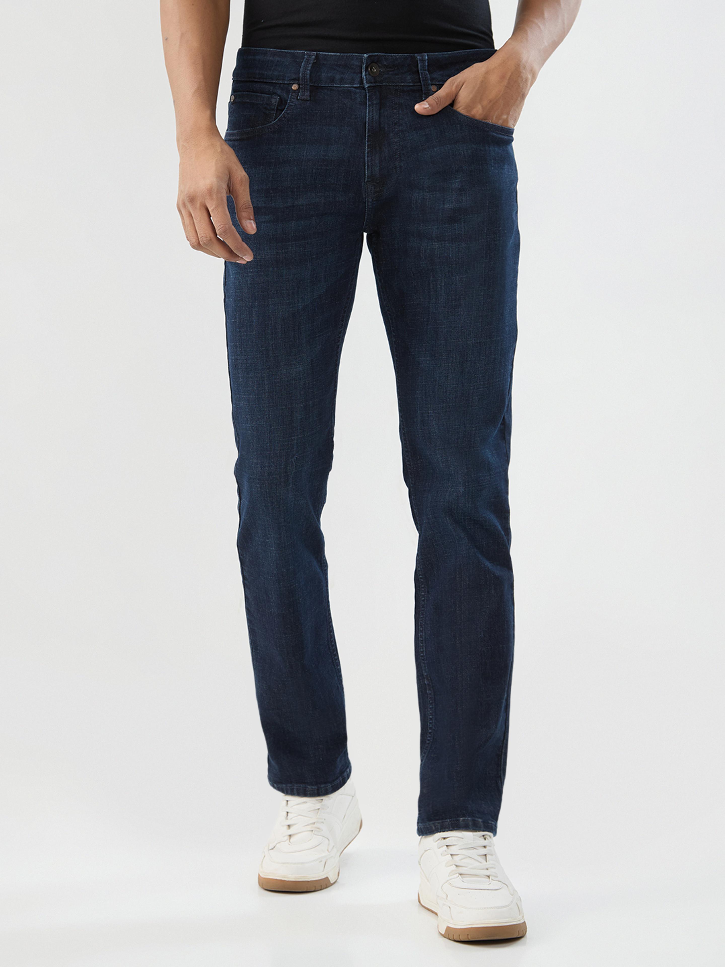Spykar Straight Fit Men Dark Blue Jeans - 73% off at DetectaDeal