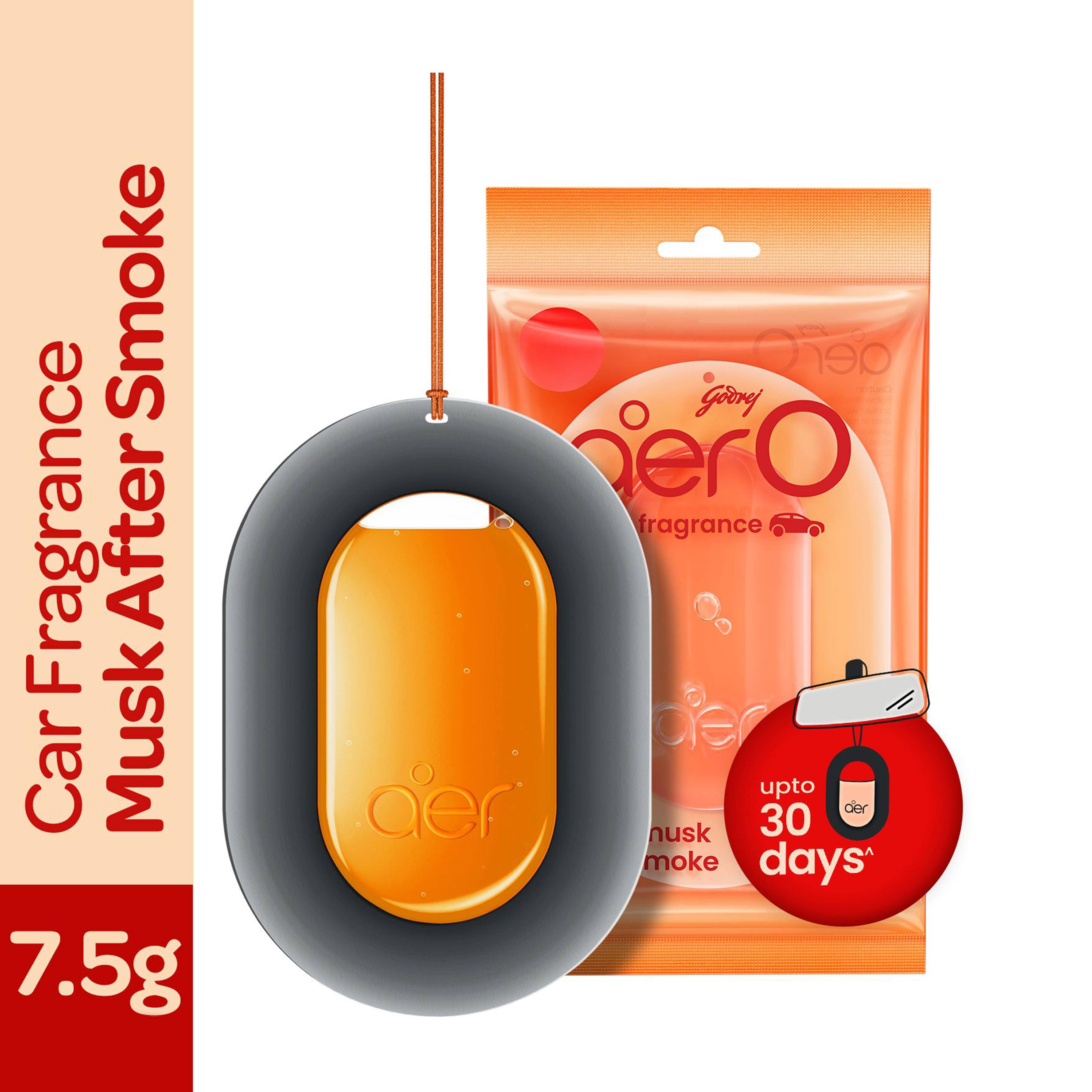 Godrej Aer Musk After Smoke Car Freshener Diffuser O Hanging Car Air Freshener | Car Accessories(7.5 g) - 1% off at DetectaDeal