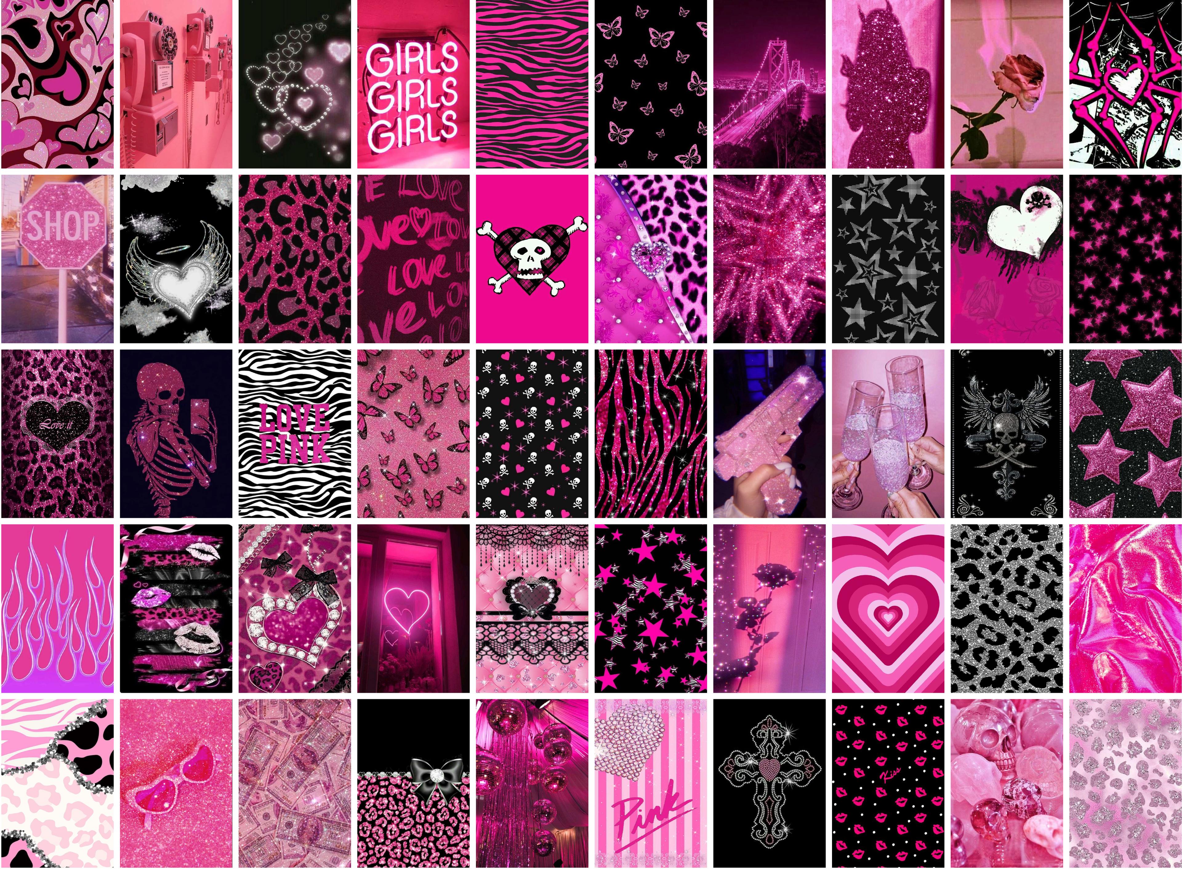 Y2K Pink Glam Poster Collage Set, Pack of 50, 4x6 Inch - Teen Room and Workspace Aesthetic Decor Paper Print(6 inch X 4 inch, Box) - 83% off at DetectaDeal