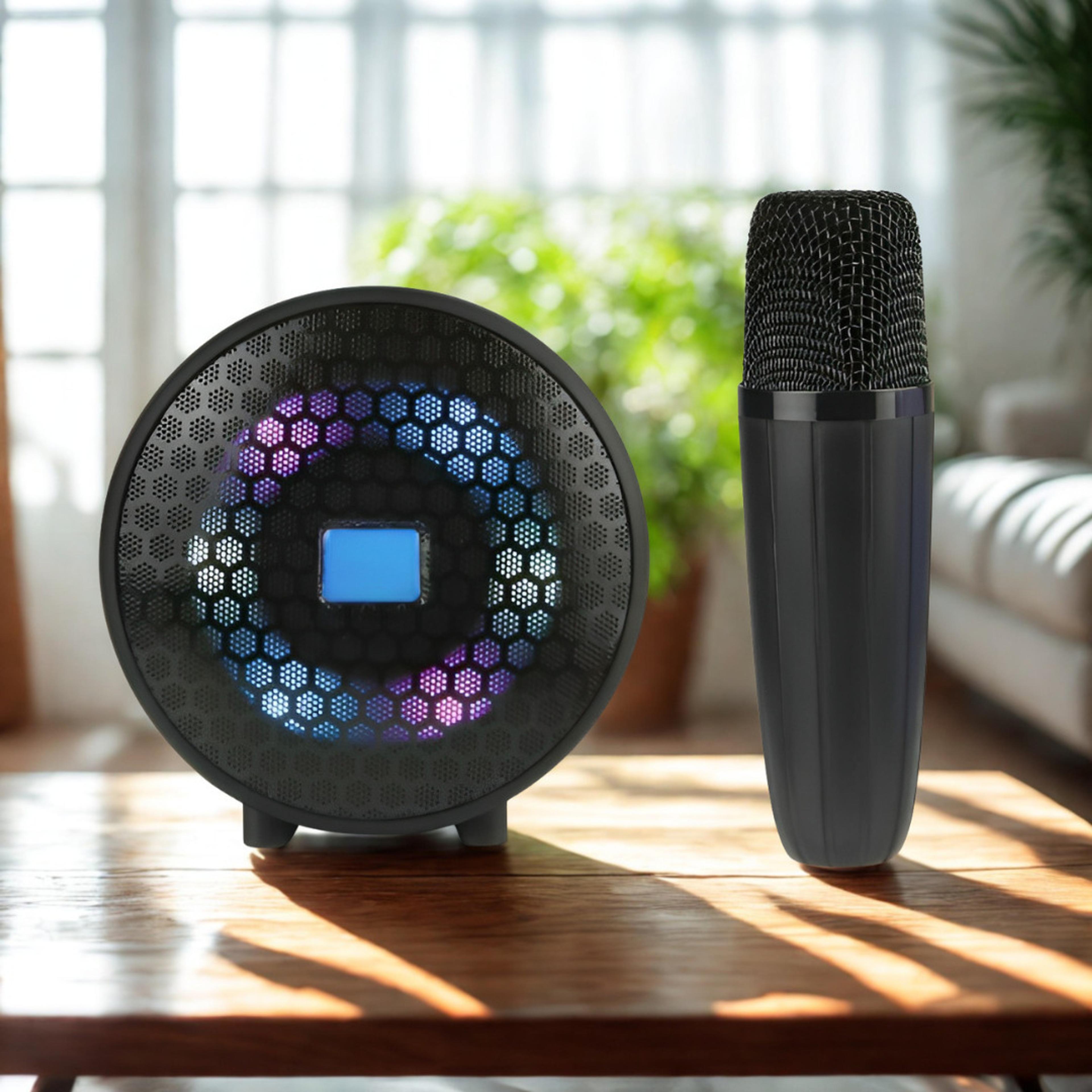 bbucks RGB Bluetooth Music Speaker with Wireless Mic 10 W Bluetooth Speaker(Multicolor, 2.1 Channel) - 51% off at DetectaDeal