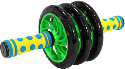 

Shrih Triple Wheel Roller With Knee Mat Ab Exerciser(Green)