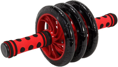 

Shrih Knee Mat With Triple Wheel Roller Ab Exerciser(Red, Black), Black;red