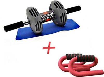 

Instafit Power Stretch Roller With Free Mat And 1 Push Up Bar Ab Exerciser(Grey, Black), Black;grey