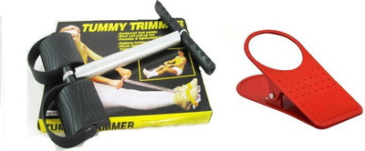 

Tummy Trimmer Single Spring Resistance Tube Body Waist fitness Machine Ab Exerciser(Black)