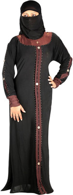

Hawai WB00194 Polyester Solid Burqa With Hijab(Black, Brown)