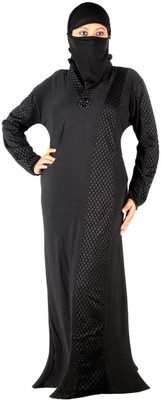 

Hawai WB00193 Polyester Solid Burqa With Hijab(Black)