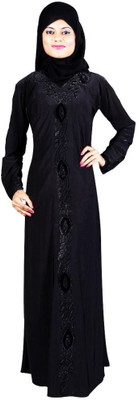 

Hawai WB00052 Lycra Self Design Burqa With Hijab(Black)