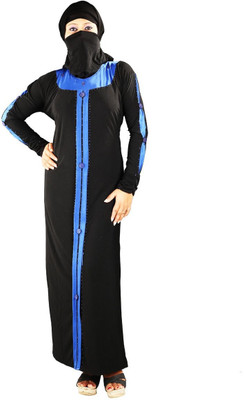 

Hawai WB121 Polyester Self Design Burqa With Hijab(Black)