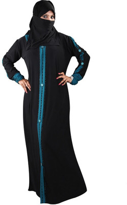 

Hawai WB99 Lycra Self Design Burqa With Hijab(Black)